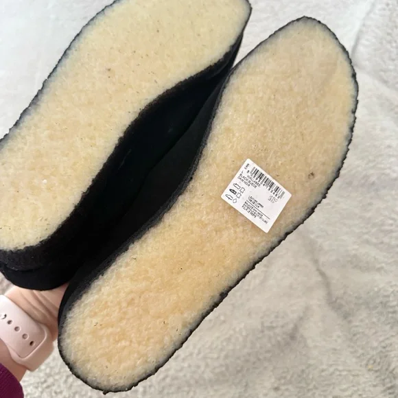 Clarks Originals Wallabee Loafer Black Suede Shoes Womens Size 8M Crepe Sole